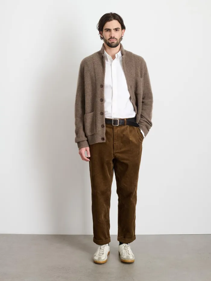 Alex Mill Suiting Blazers Men Standard Pleated Pant In Corduroy Saddle