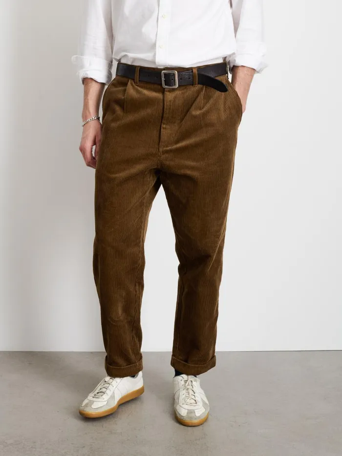 Alex Mill Suiting Blazers Men Standard Pleated Pant In Corduroy Saddle