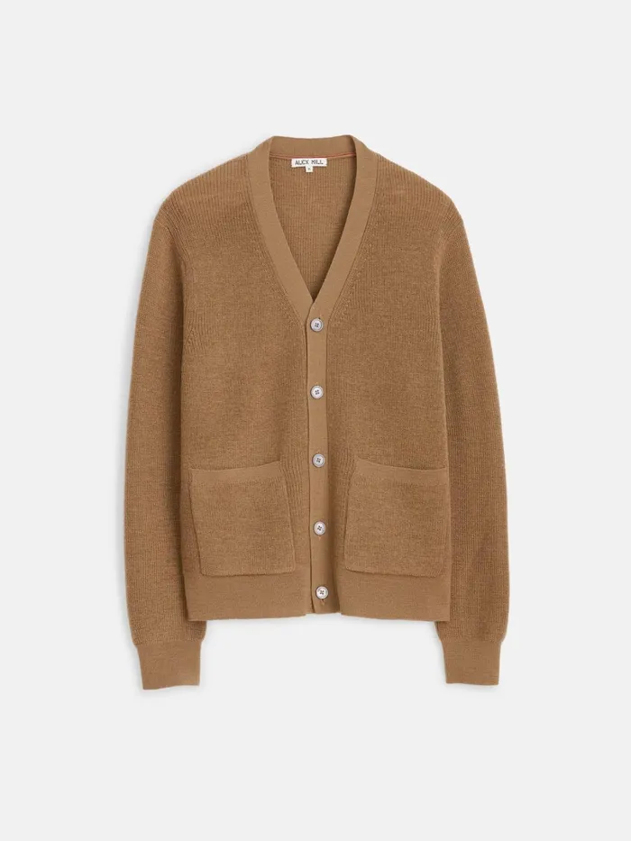 Alex Mill Sweaters Sweatshirts Men Samuel Cardigan In Wool Camel