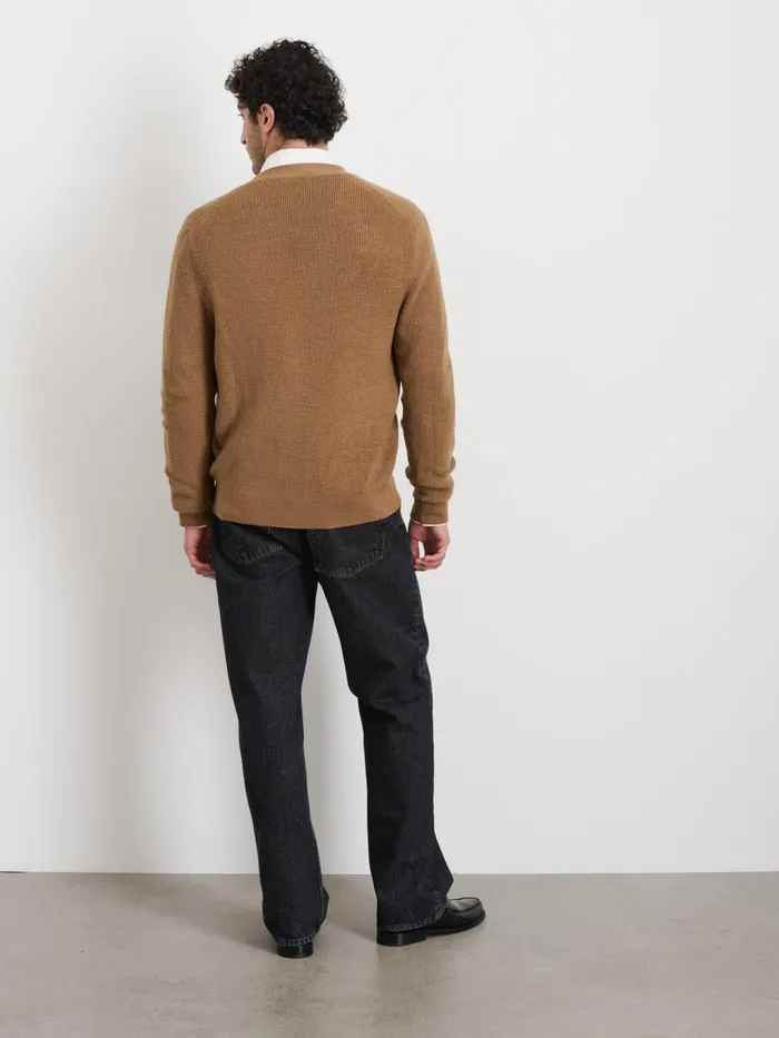 Alex Mill Sweaters Sweatshirts Men Samuel Cardigan In Wool Camel