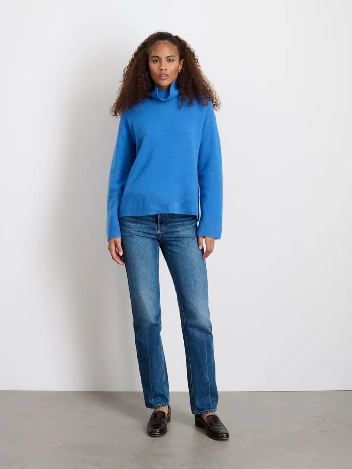 Alex Mill Sweaters Women Cecile Turtleneck In Cashmere French Blue