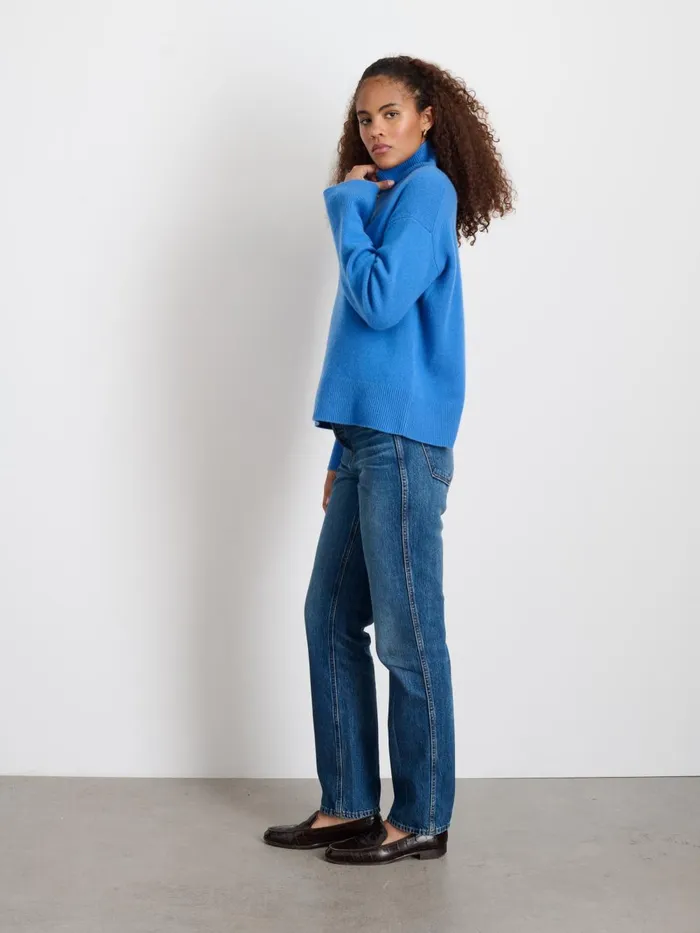 Alex Mill Sweaters Women Cecile Turtleneck In Cashmere French Blue