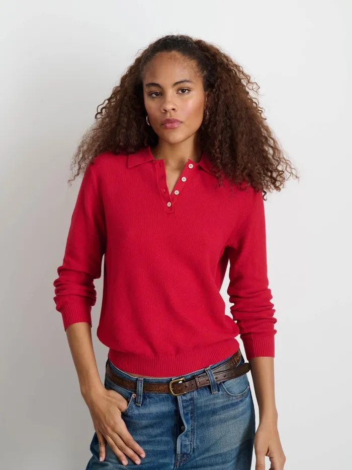 Alex Mill Sweaters Women Jac Polo Sweater Red