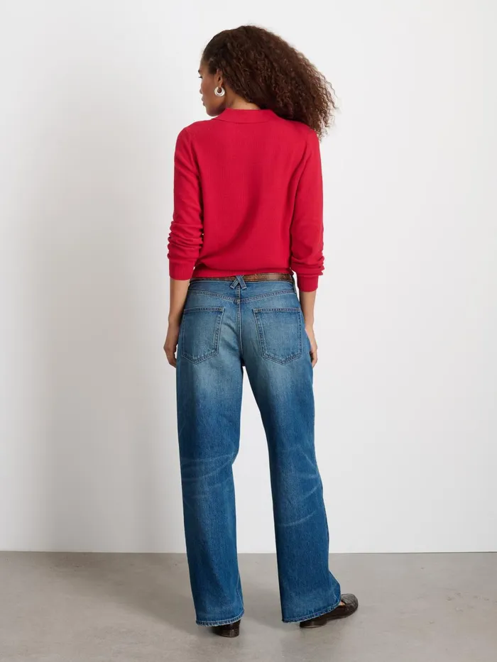 Alex Mill Sweaters Women Jac Polo Sweater Red