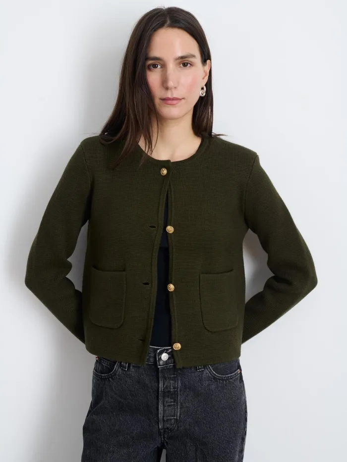 Alex Mill Sweaters Women Paris Sweater Jacket Olive