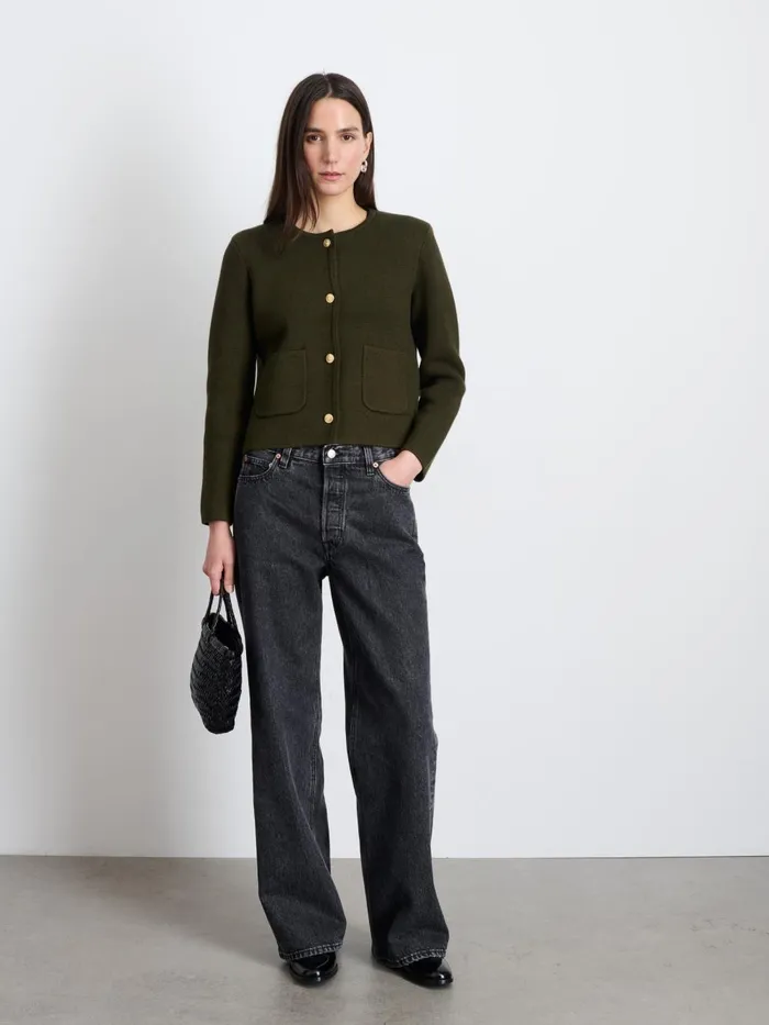 Alex Mill Sweaters Women Paris Sweater Jacket Olive
