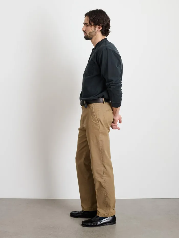 Alex Mill Tees Polos Men Alan Henley In Heavyweight Cotton Washed Black