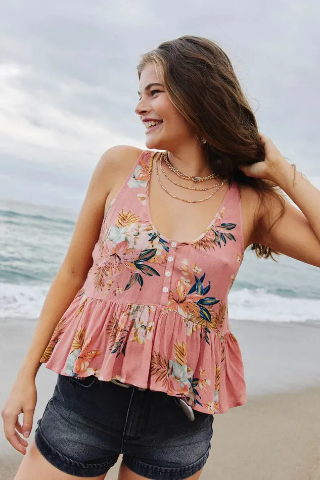 ALINA PUNTA TROPICAL TANK TOP Canyon Clay Women O039NEILL Collections