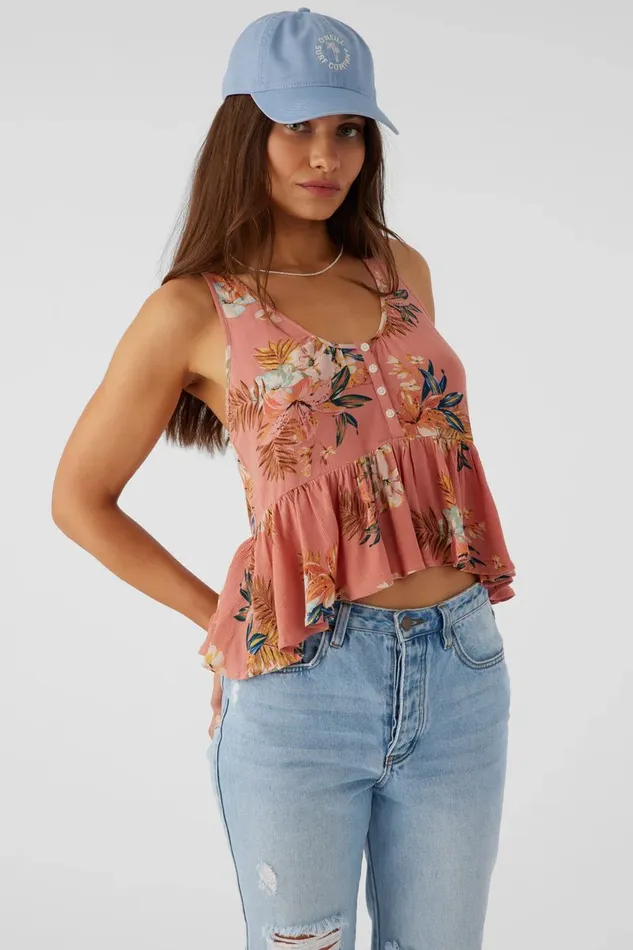 ALINA PUNTA TROPICAL TANK TOP Canyon Clay Women O039NEILL Collections