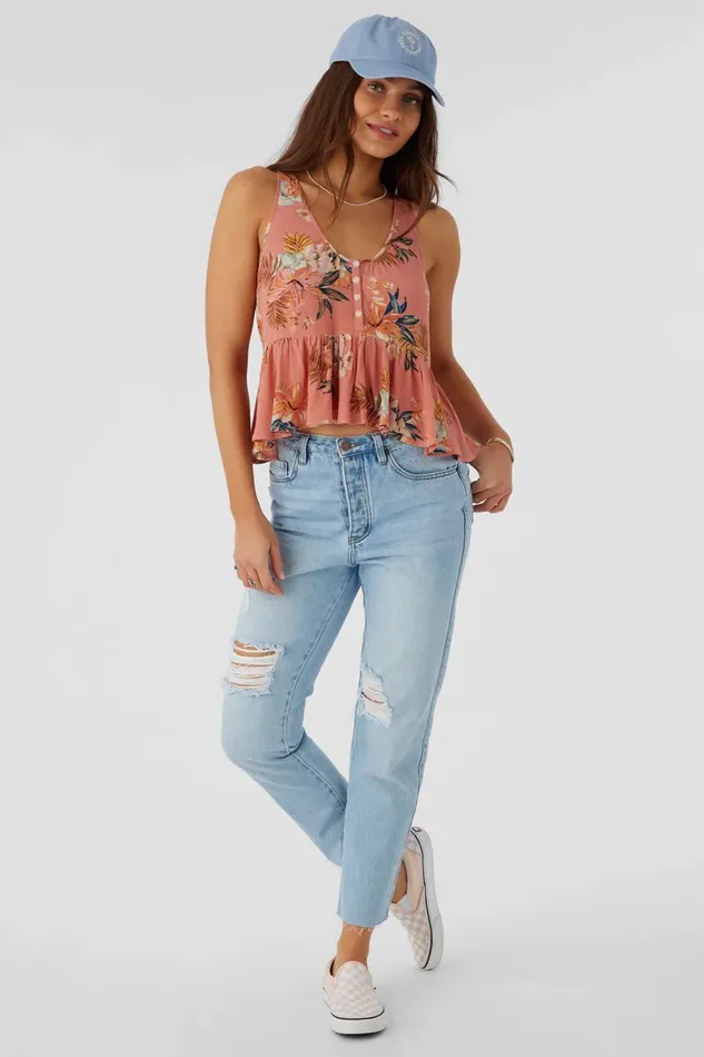 ALINA PUNTA TROPICAL TANK TOP Canyon Clay Women O039NEILL Collections