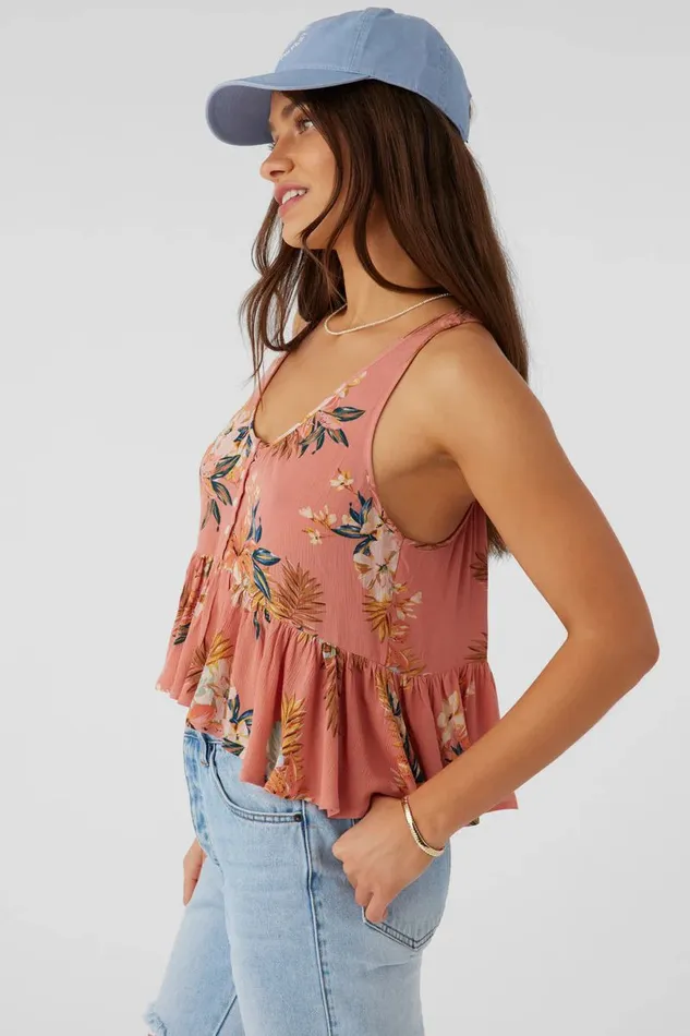ALINA PUNTA TROPICAL TANK TOP Canyon Clay Women O039NEILL Collections