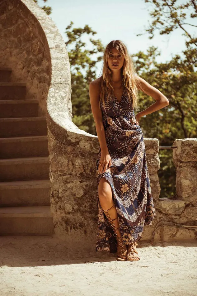 ANNALISA HALTER MAXI DRESS Multi Colored Women O039NEILL Clothing