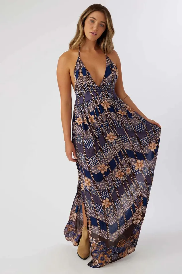 ANNALISA HALTER MAXI DRESS Multi Colored Women O039NEILL Clothing