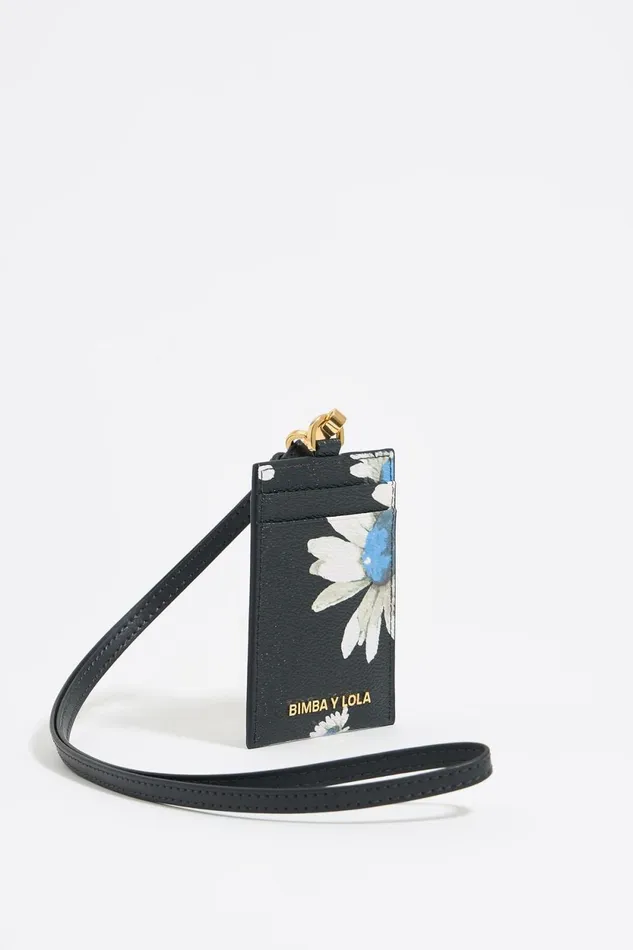 Anthracite Daisy Strap Card Holder Daisy Anthracite Xs Women Bimba Y Lola Card Holders Anthracite Daisy Strap Card Holder Daisy Anthracite Xs Women Bimba Y Lola Card Holders