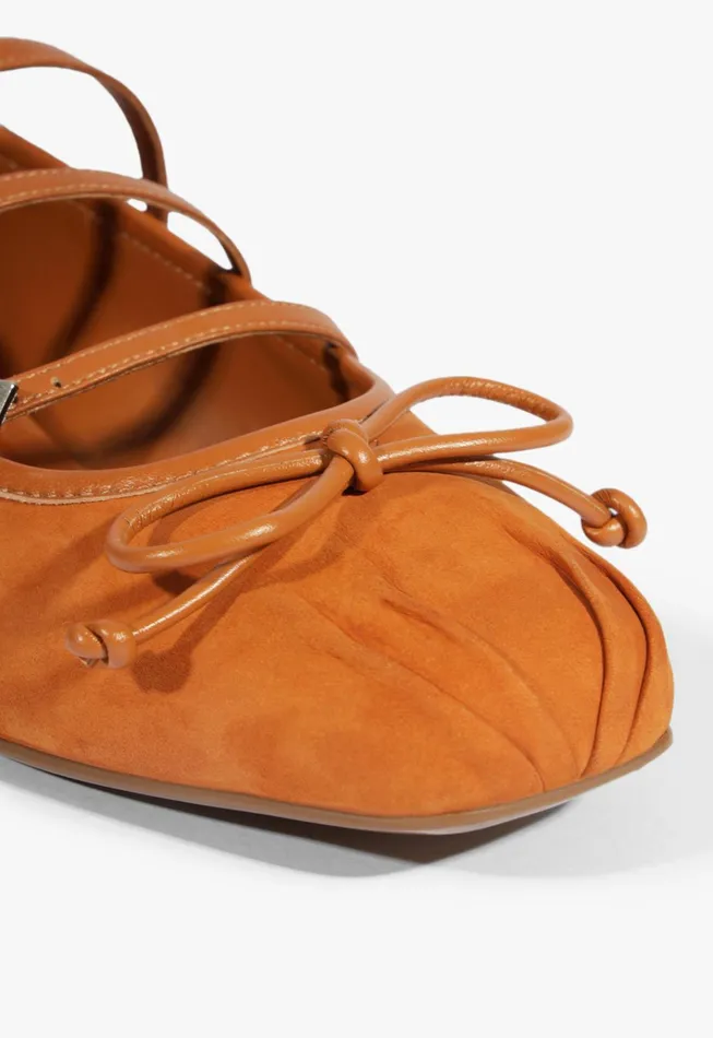 Arissa Strap Ballet Flat Brown Women Schutz Shoes Ballerinas