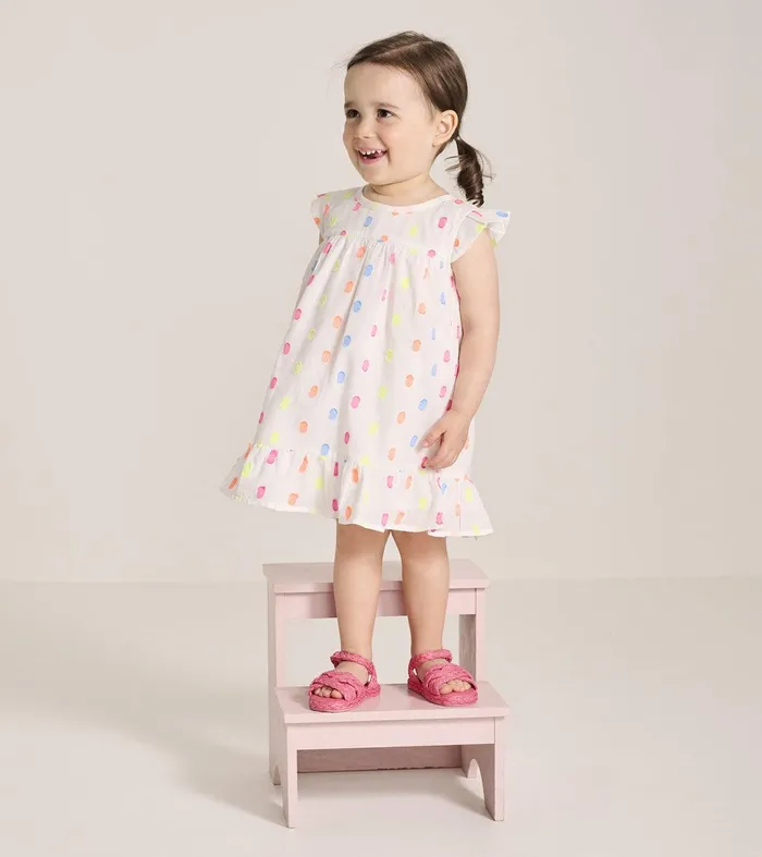 Baby and Toddler Girls Summer Dots Flounce Dress Hatley