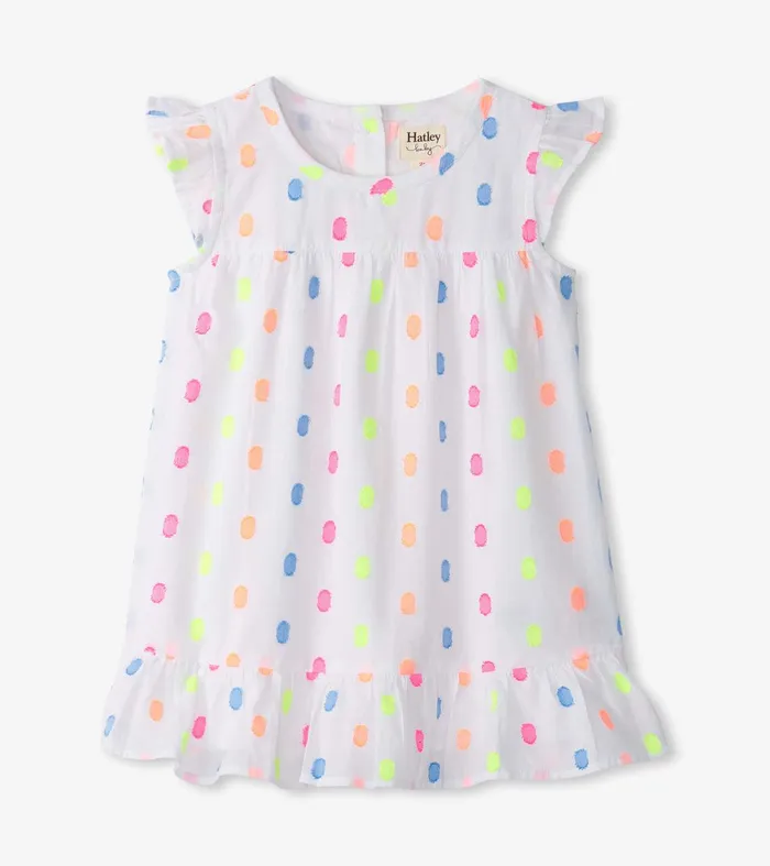 Baby and Toddler Girls Summer Dots Flounce Dress Hatley