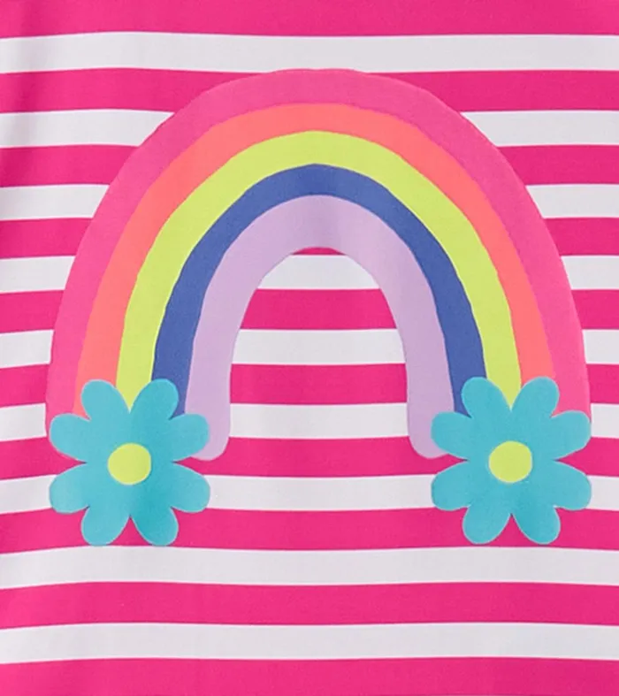 Baby Girls Candy Stripes Rashguard Swimsuit Hatley