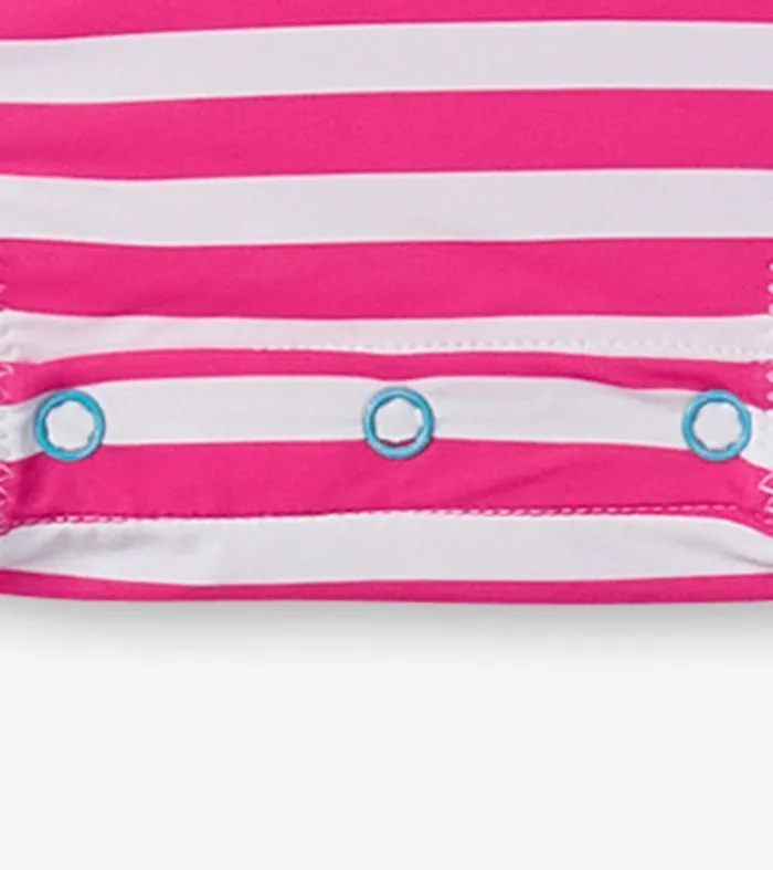 Baby Girls Candy Stripes Rashguard Swimsuit Hatley