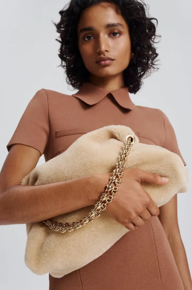 Bags Women Scanlan Theodore SHEARLING BAG Gold