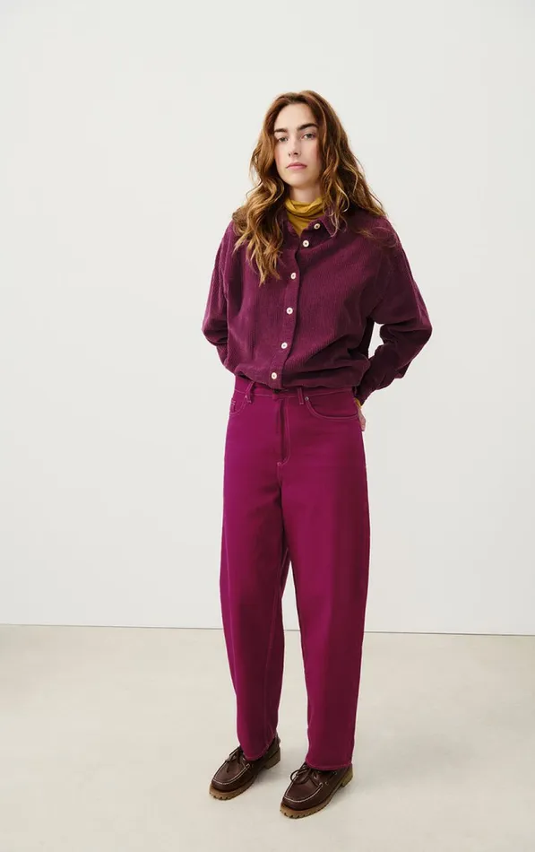 Balloon Jeans Nyolow Overdyed Fuchsia Women American Vintage Jeans Balloon Jeans Nyolow Overdyed Fuchsia Women American Vintage Jeans