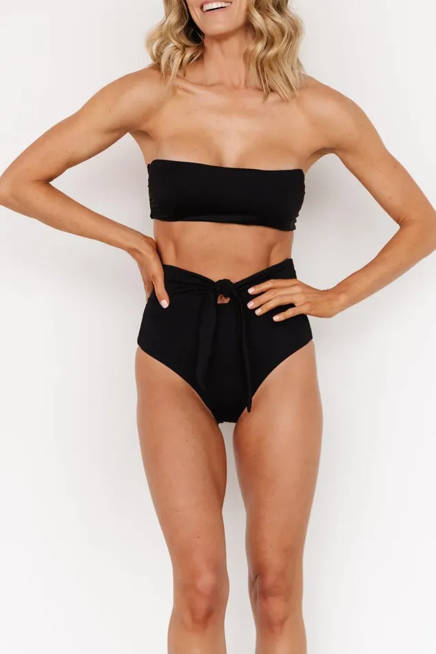 Baltic Born Bikini Women Milos High Waist Bikini Bottom Black Baltic Born Bikini Women Milos High Waist Bikini Bottom Black