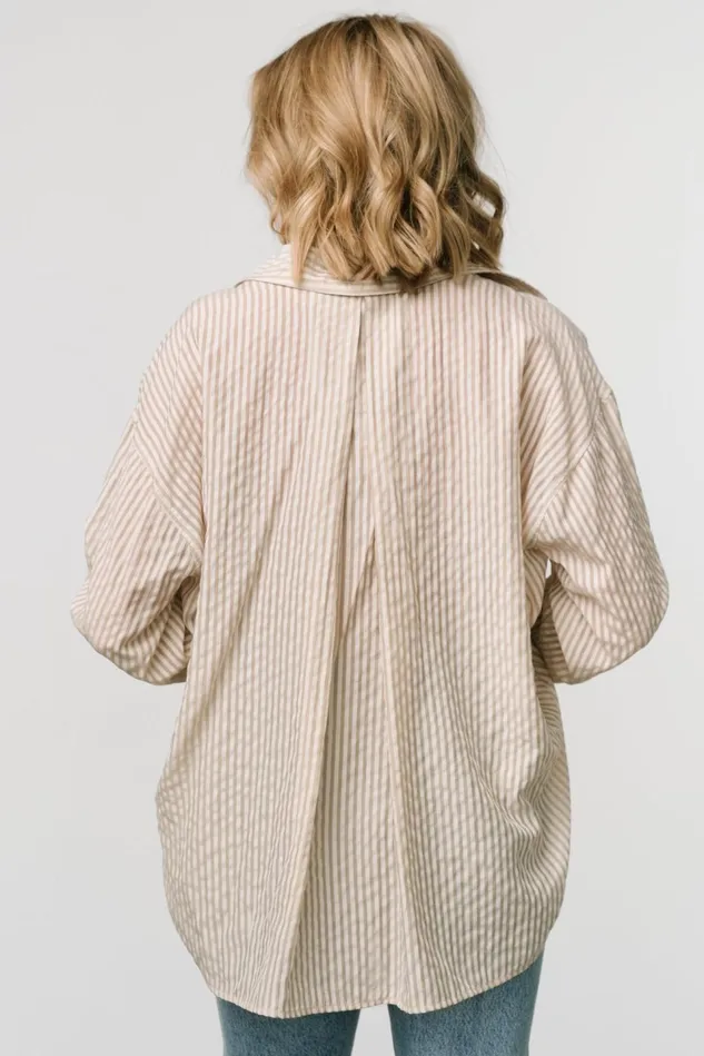 Baltic Born Blouses Shirts Women Sheldon Striped Oversized Top Natural Baltic Born Blouses Shirts Women Sheldon Striped Oversized Top Natural
