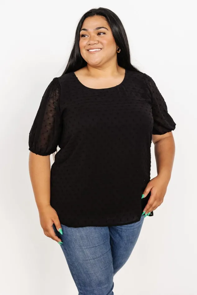 Baltic Born Blouses Shirts Women Tawnie Swiss Dot Top Black Baltic Born Blouses Shirts Women Tawnie Swiss Dot Top Black