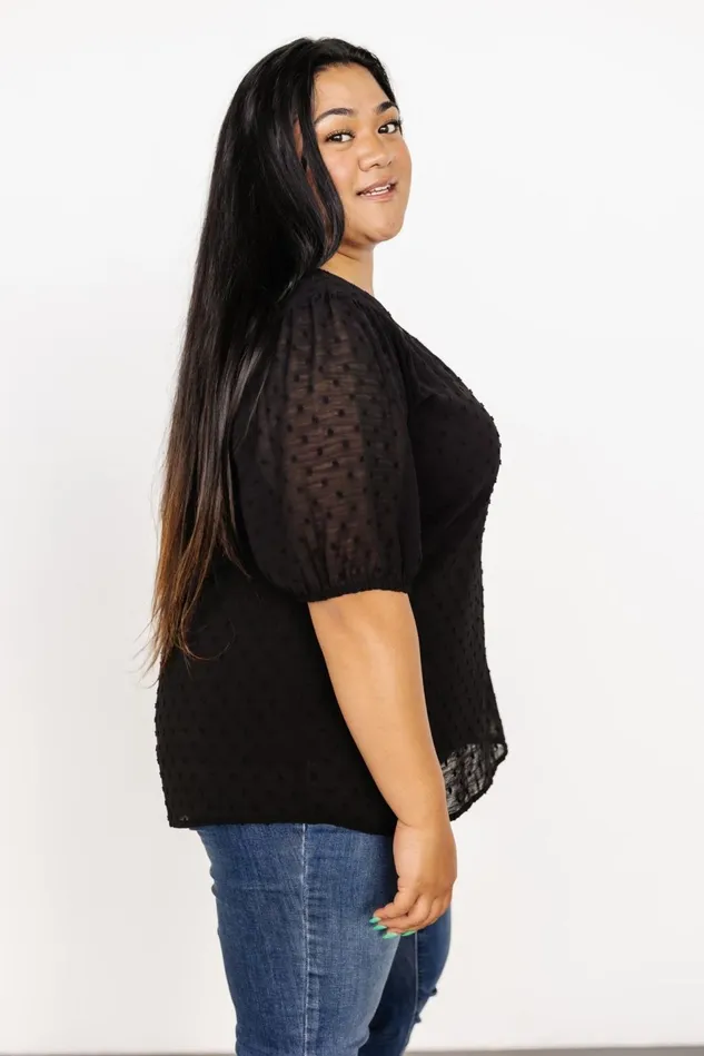 Baltic Born Blouses Shirts Women Tawnie Swiss Dot Top Black Baltic Born Blouses Shirts Women Tawnie Swiss Dot Top Black
