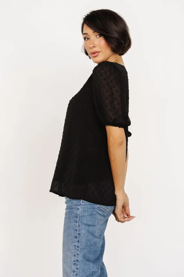 Baltic Born Blouses Shirts Women Tawnie Swiss Dot Top Black Baltic Born Blouses Shirts Women Tawnie Swiss Dot Top Black