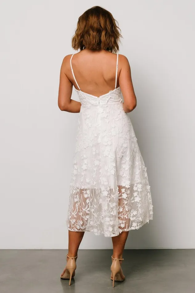 Baltic Born Bridal Women Larissa Midi Dress Off White Baltic Born Bridal Women Larissa Midi Dress Off White
