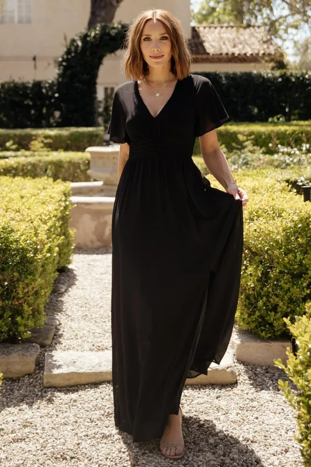 Baltic Born Bump Friendly Women Ramona Maxi Dress Black