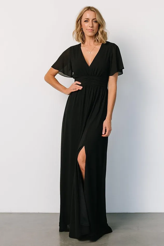 Baltic Born Bump Friendly Women Ramona Maxi Dress Black