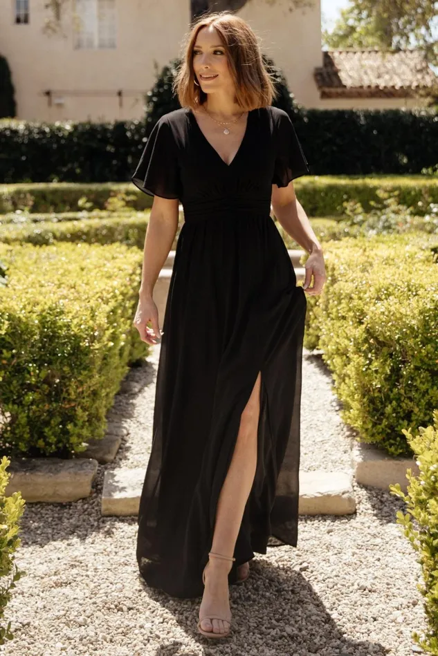 Baltic Born Bump Friendly Women Ramona Maxi Dress Black