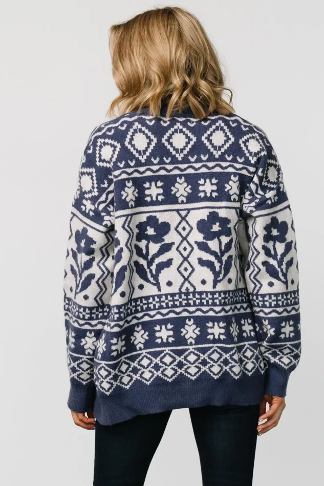 Baltic Born Cardigans Women Jackson Oversized Cardigan Slate Print Baltic Born Cardigans Women Jackson Oversized Cardigan Slate Print