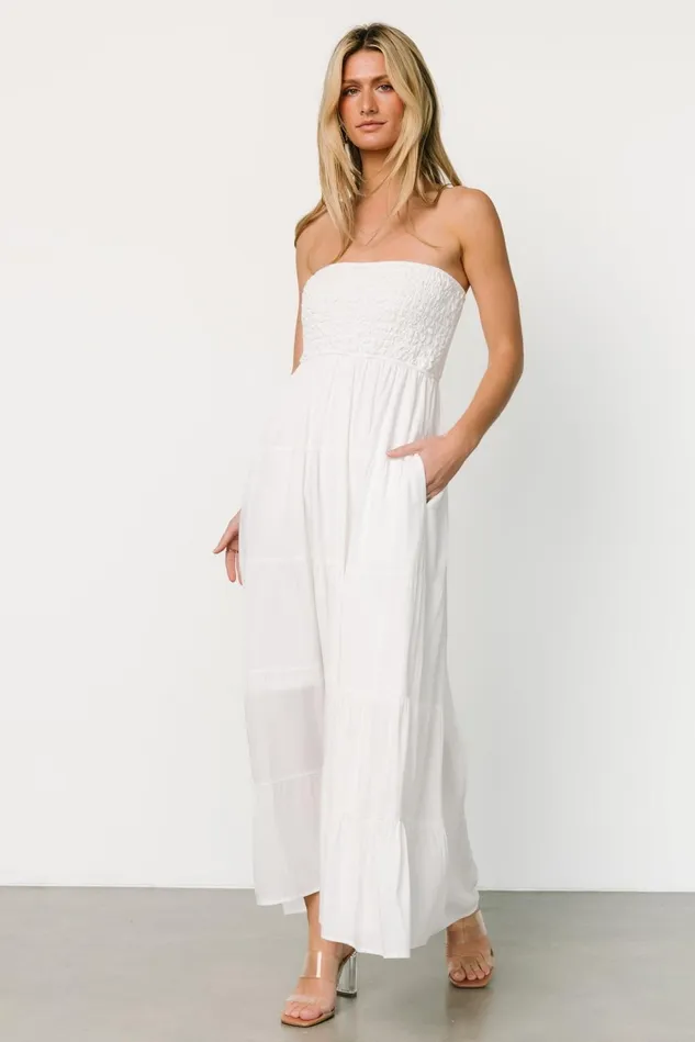 Baltic Born Cover Ups Women Domenica Strapless Maxi Dress Off White