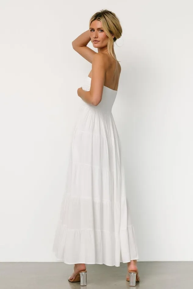 Baltic Born Cover Ups Women Domenica Strapless Maxi Dress Off White Baltic Born Cover Ups Women Domenica Strapless Maxi Dress Off White