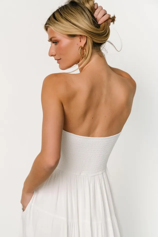 Baltic Born Cover Ups Women Domenica Strapless Maxi Dress Off White Baltic Born Cover Ups Women Domenica Strapless Maxi Dress Off White