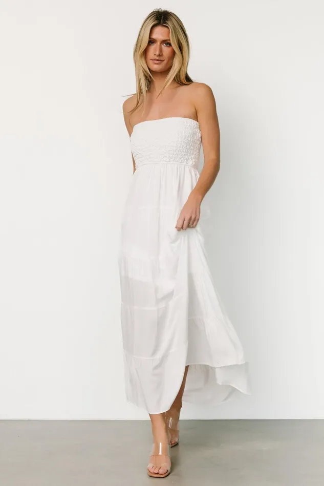 Baltic Born Cover Ups Women Domenica Strapless Maxi Dress Off White Baltic Born Cover Ups Women Domenica Strapless Maxi Dress Off White