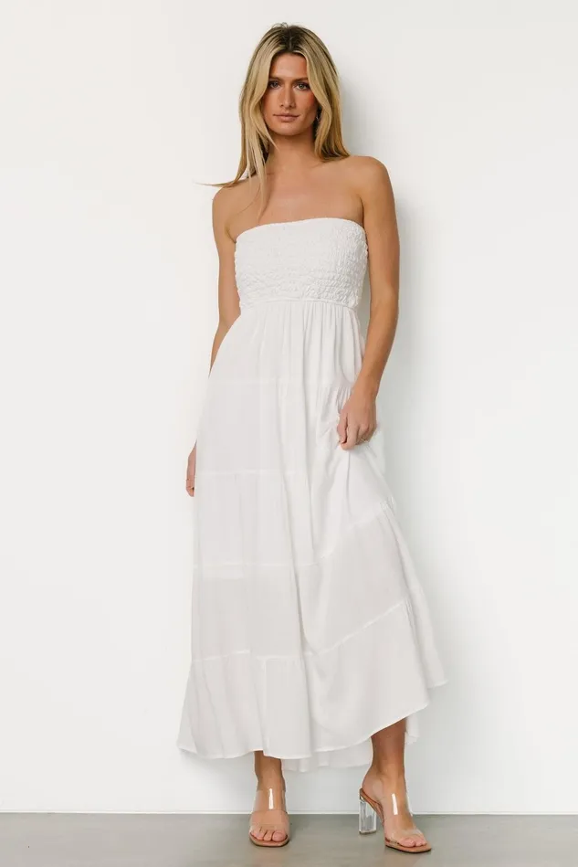 Baltic Born Cover Ups Women Domenica Strapless Maxi Dress Off White Baltic Born Cover Ups Women Domenica Strapless Maxi Dress Off White