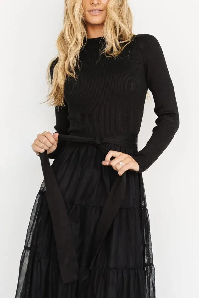 Baltic Born Maxi Dresses Women Demi Sweater Tulle Dress Black Baltic Born Maxi Dresses Women Demi Sweater Tulle Dress Black