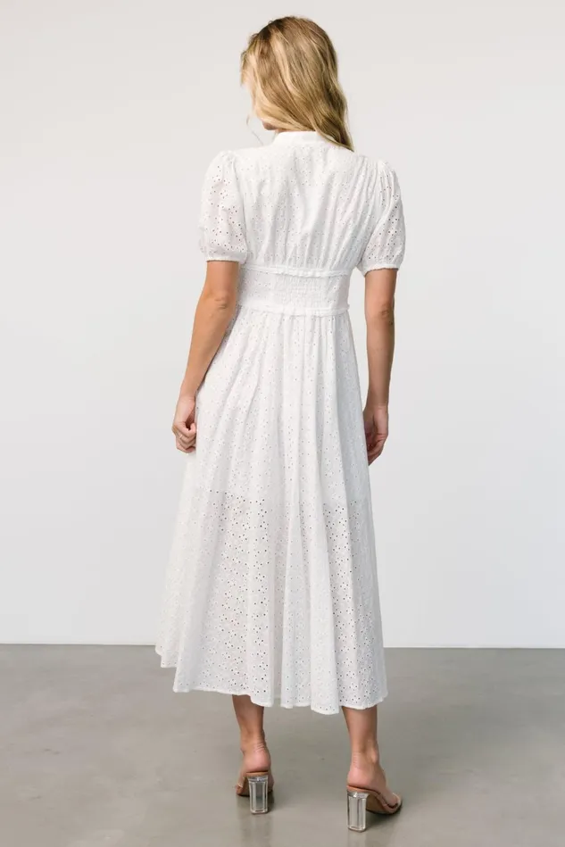 Baltic Born Midi Dresses Women Esther Eyelet Midi Dress Off White Baltic Born Midi Dresses Women Esther Eyelet Midi Dress Off White