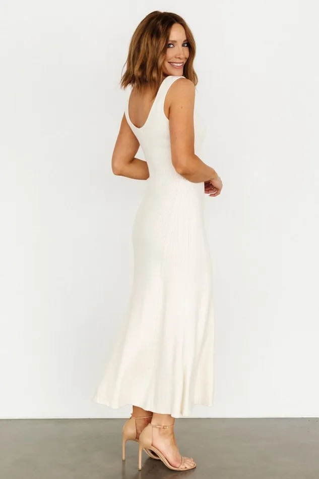 Baltic Born Midi Dresses Women Justine Ribbed Tank Maxi Dress Cream Baltic Born Midi Dresses Women Justine Ribbed Tank Maxi Dress Cream