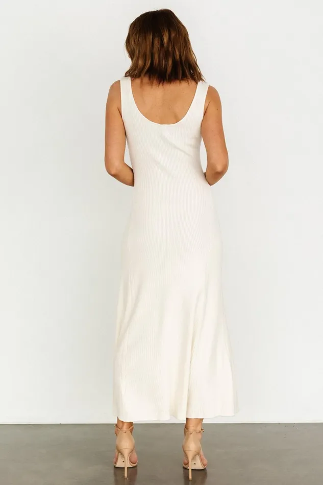 Baltic Born Midi Dresses Women Justine Ribbed Tank Maxi Dress Cream Baltic Born Midi Dresses Women Justine Ribbed Tank Maxi Dress Cream