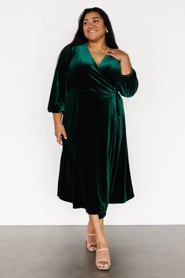 Baltic Born Mother Of The Bride Women Beckinsale Velvet Wrap Dress Dark Green Baltic Born Mother Of The Bride Women Beckinsale Velvet Wrap Dress Dark Green