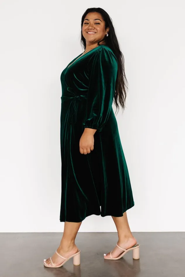 Baltic Born Mother Of The Bride Women Beckinsale Velvet Wrap Dress Dark Green Baltic Born Mother Of The Bride Women Beckinsale Velvet Wrap Dress Dark Green
