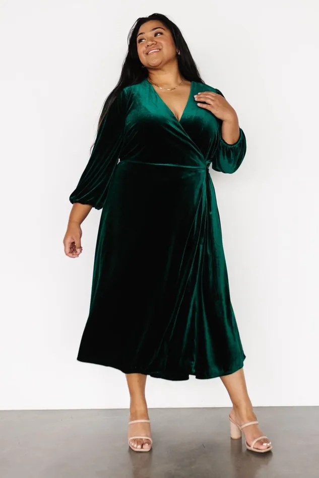 Baltic Born Mother Of The Bride Women Beckinsale Velvet Wrap Dress Dark Green Baltic Born Mother Of The Bride Women Beckinsale Velvet Wrap Dress Dark Green