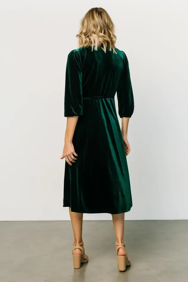 Baltic Born Mother Of The Bride Women Beckinsale Velvet Wrap Dress Dark Green Baltic Born Mother Of The Bride Women Beckinsale Velvet Wrap Dress Dark Green