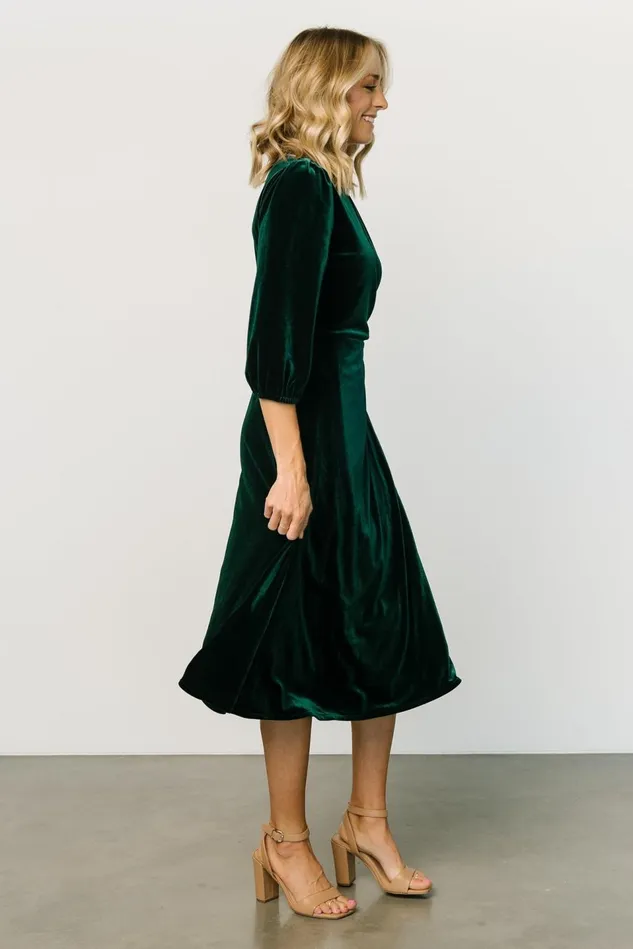 Baltic Born Mother Of The Bride Women Beckinsale Velvet Wrap Dress Dark Green Baltic Born Mother Of The Bride Women Beckinsale Velvet Wrap Dress Dark Green
