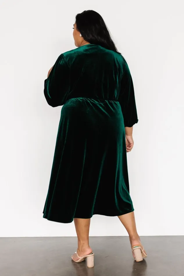 Baltic Born Mother Of The Bride Women Beckinsale Velvet Wrap Dress Dark Green Baltic Born Mother Of The Bride Women Beckinsale Velvet Wrap Dress Dark Green